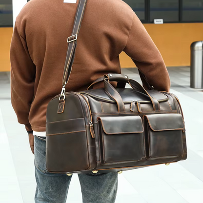 Großraum-Wochenendtasche aus Leder | ALFTANES