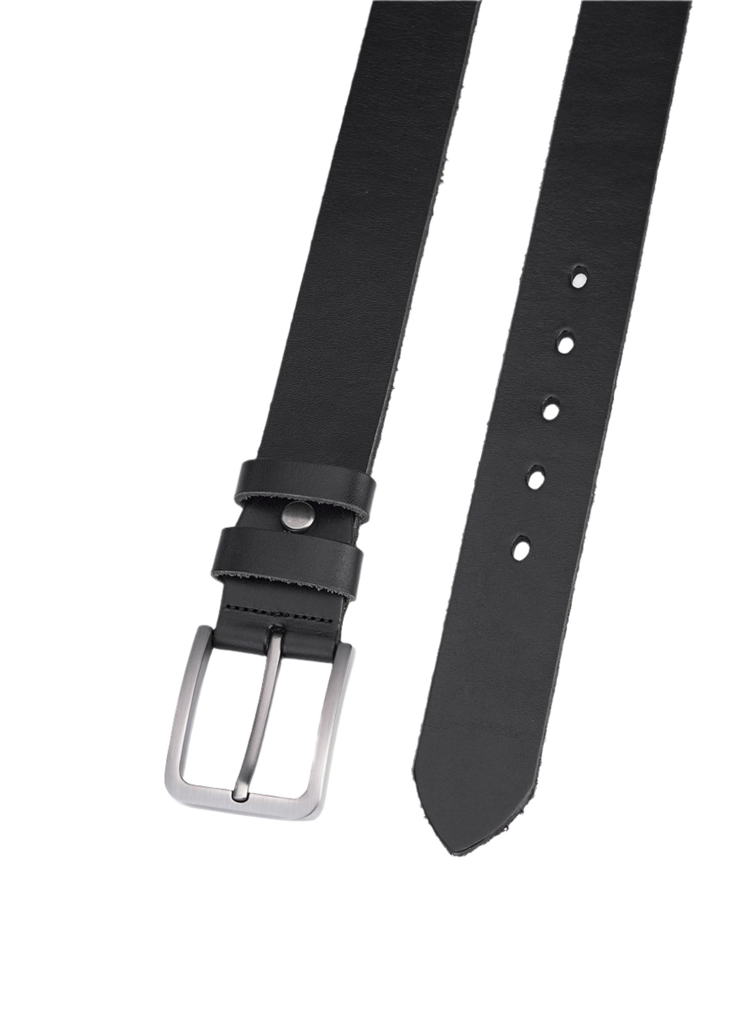 2 Stück Luxus-Rundlederriemen - Schwarz & Dunkelbraun - Vollleder und langlebig - Ideal für stilvolle Herren