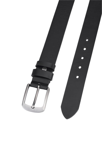 2 Stück Luxus Rundleder-Gürtel Set - Schwarz & Braun - Nachhaltig und Elegant