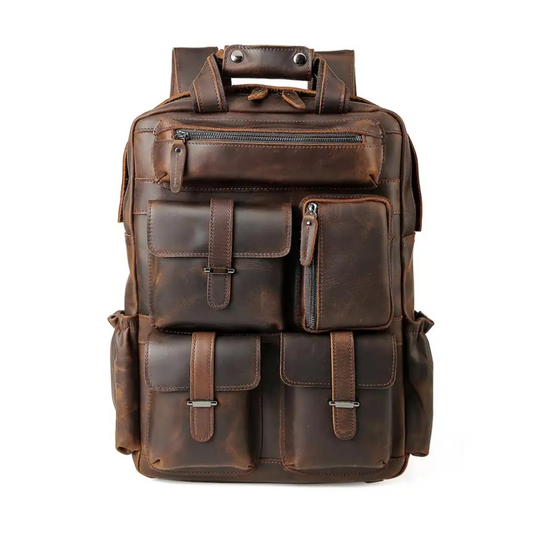 Leder-Laptop-Rucksack | DAVOS