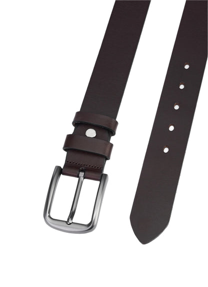 Luxe Dunkelbrauner Rindledergürtel – Hochwertiger Vollledergurte für Herren – Robust und Elegant