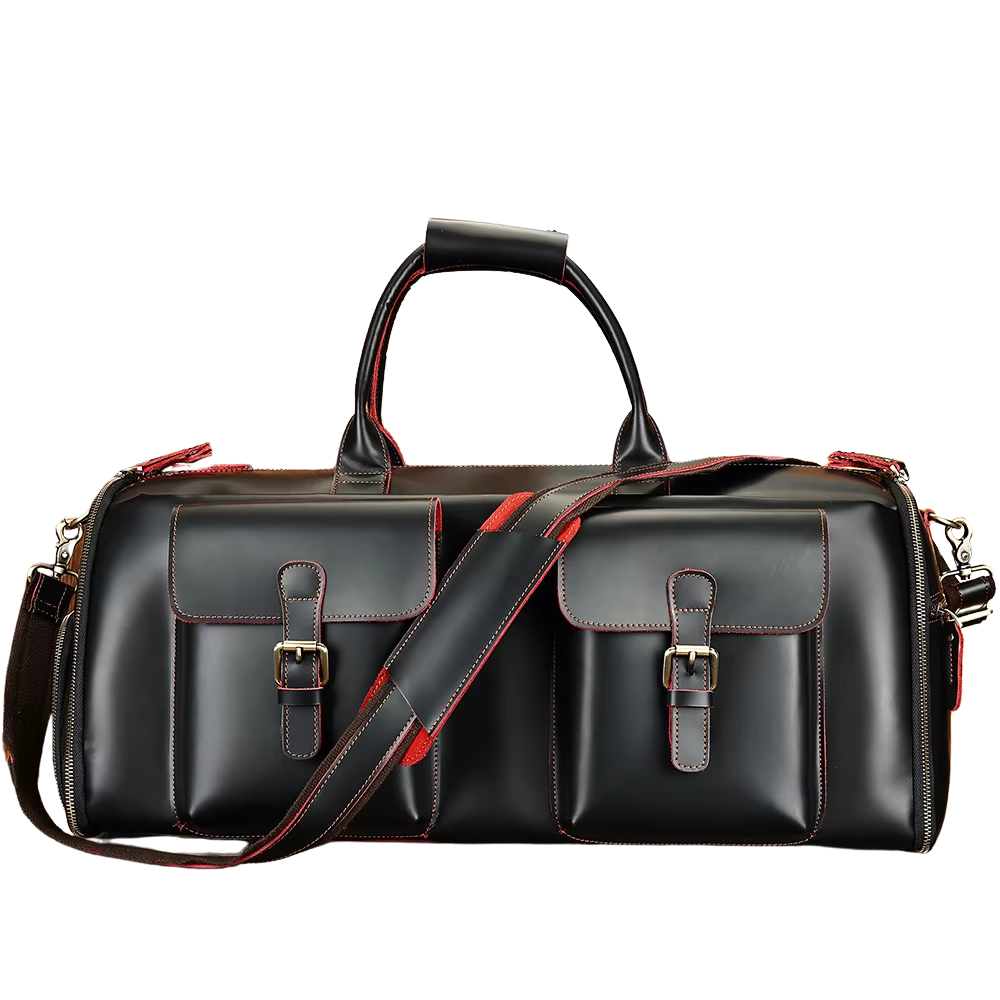 Vollständig aus echtem Leder gefertigte faltbare Reisetasche | LIENZ