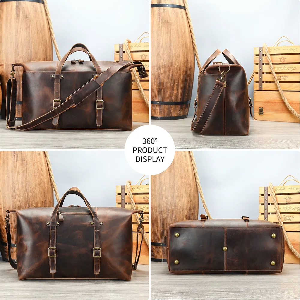 Weekender aus Leder im Vintage-Stil | OSLO