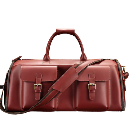 Vollständig aus echtem Leder gefertigte faltbare Reisetasche | LIENZ