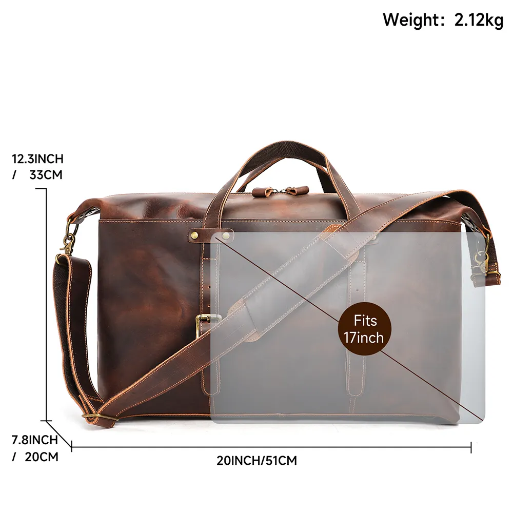 Weekender aus Leder im Vintage-Stil | OSLO