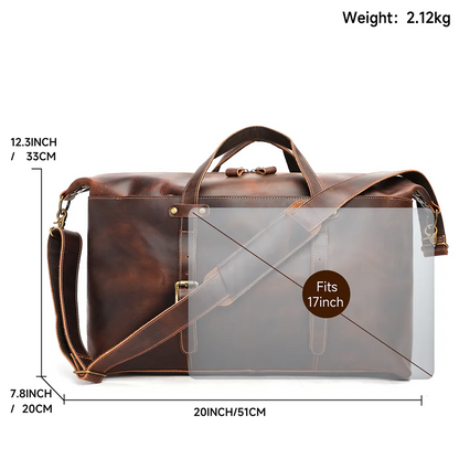 Weekender aus Leder im Vintage-Stil | OSLO