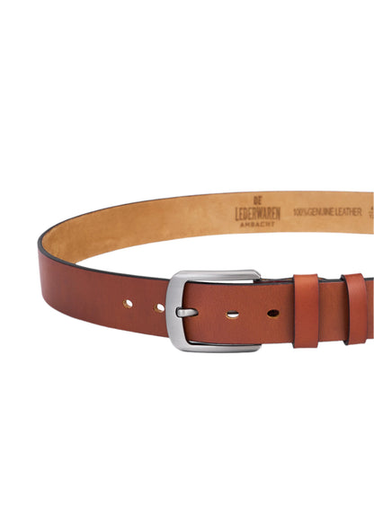 Set aus 2 luxuriösen Rundledergürteln – Schwarz & Cognac – Vollnappaleder – Robuste und langlebige Herren-Hochzeitsgürtel