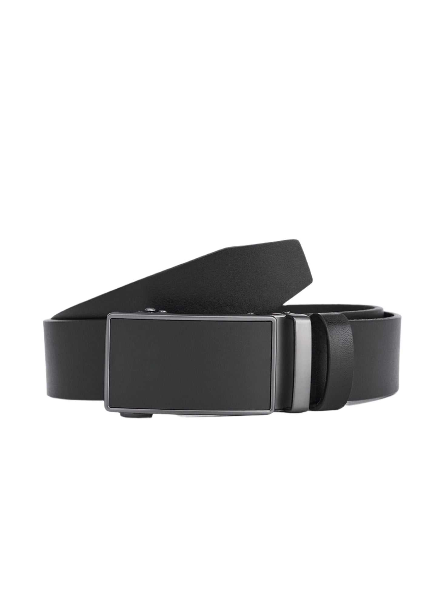 2-teiliges Luxus-Dichthandeligen Rindleder-Taillegürtel-Set mit Automatikschließe - Schwarz & Braun - Vollleder - Robust und stylish für Herren