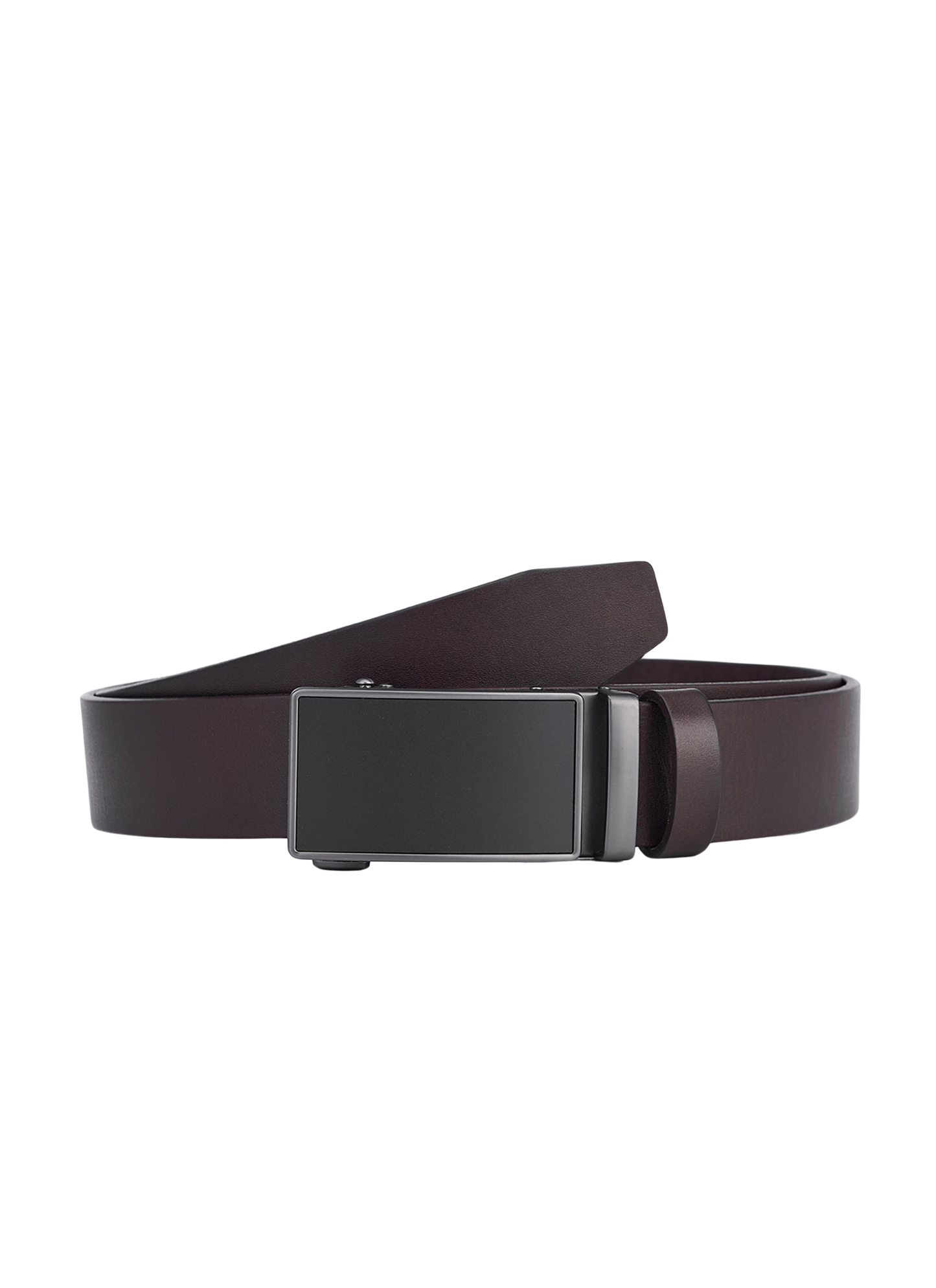 Luxe Brauner Rundleder Gürtel mit Automatikverschluss – Vollleder Lederhose Gürtel für Langlebigkeit und Eleganz