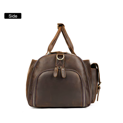 Vollständig aus echtem Leder gefertigte faltbare Reisetasche | LIENZ