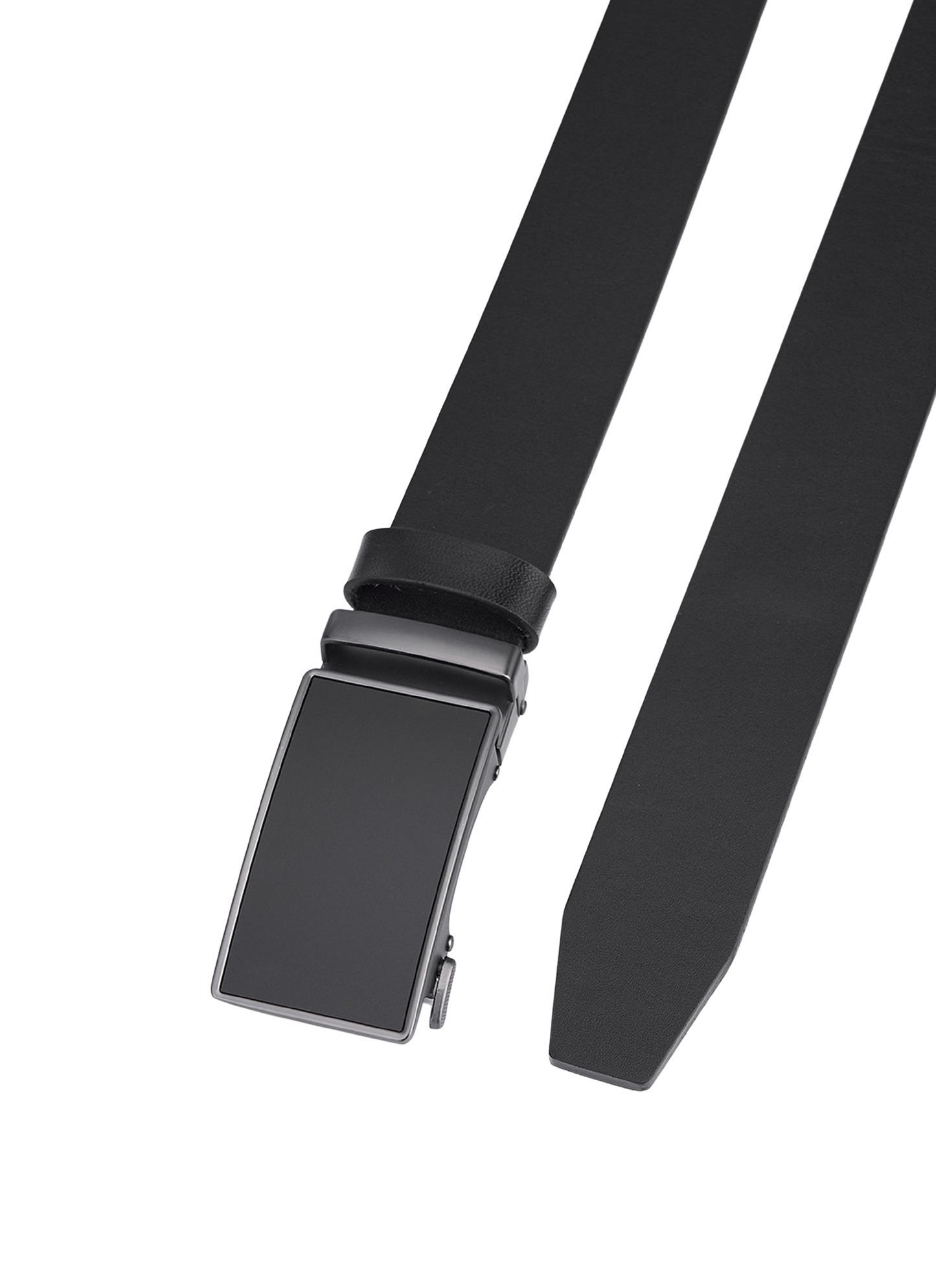 Luxus Schwarzes Rindleder Automatik-Gürtel - Vollleder - Nachhaltiger und eleganter Schuhriemen für Herren