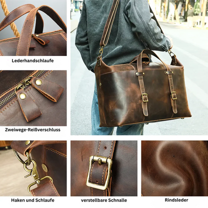 Weekender aus Leder im Vintage-Stil | OSLO