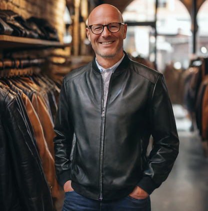 Starlit Rebel - Elegante Lederjacke für einen kühnen Stil