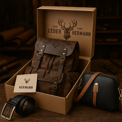 Luxe Paar Rindleder Gürtel - Schwarz & Braun - Vollleder & Nachhaltig - Premium Herren Gürtel für Stil und Komfort