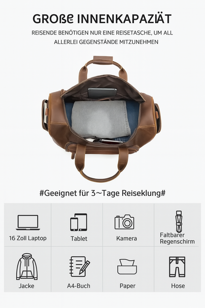 Reisetasche aus echtem Leder | PORI