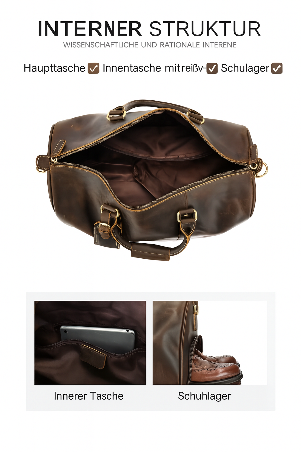 Wasserdichte Ledertasche | BORAS