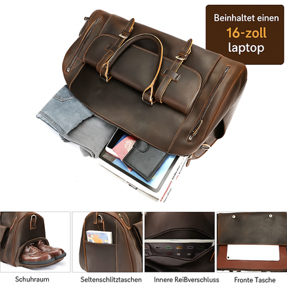 Weekender-Reisetasche aus Leder | HAFNIR