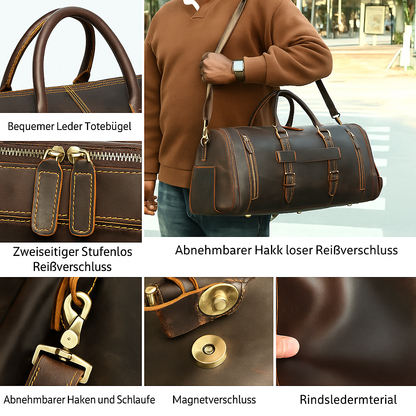 Weekender-Reisetasche aus Leder | HAFNIR