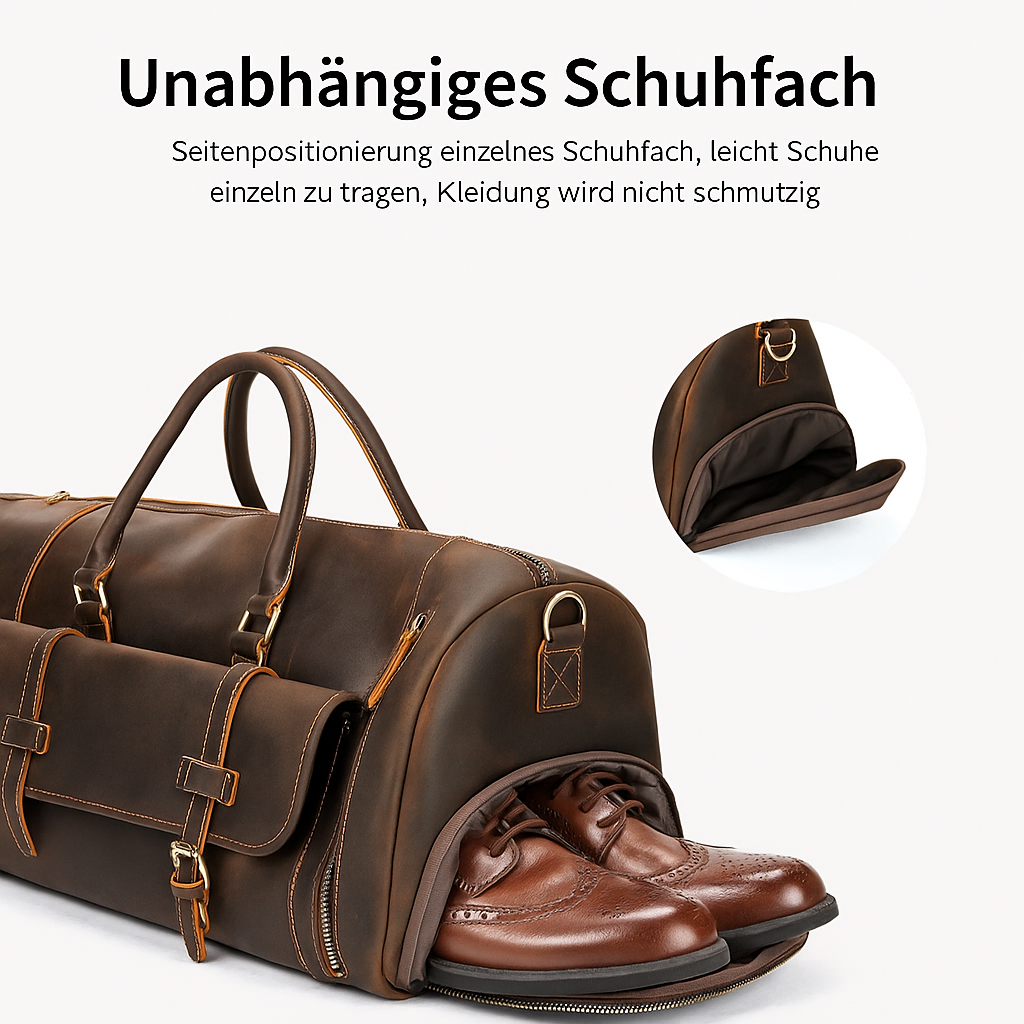 Weekender-Reisetasche aus Leder | HAFNIR