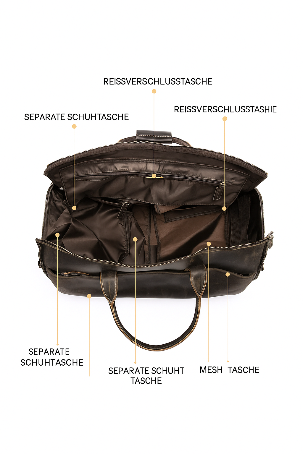 Faltbare Ledertasche | FALUN