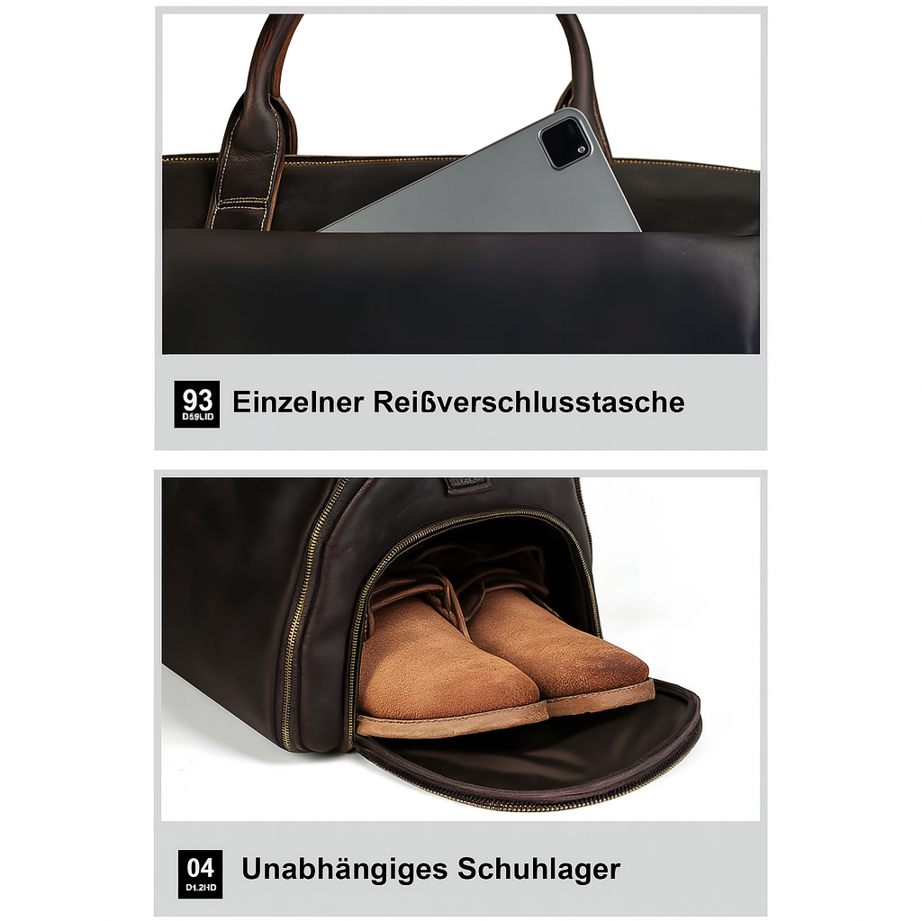 Faltbare Ledertasche | KAPRUN