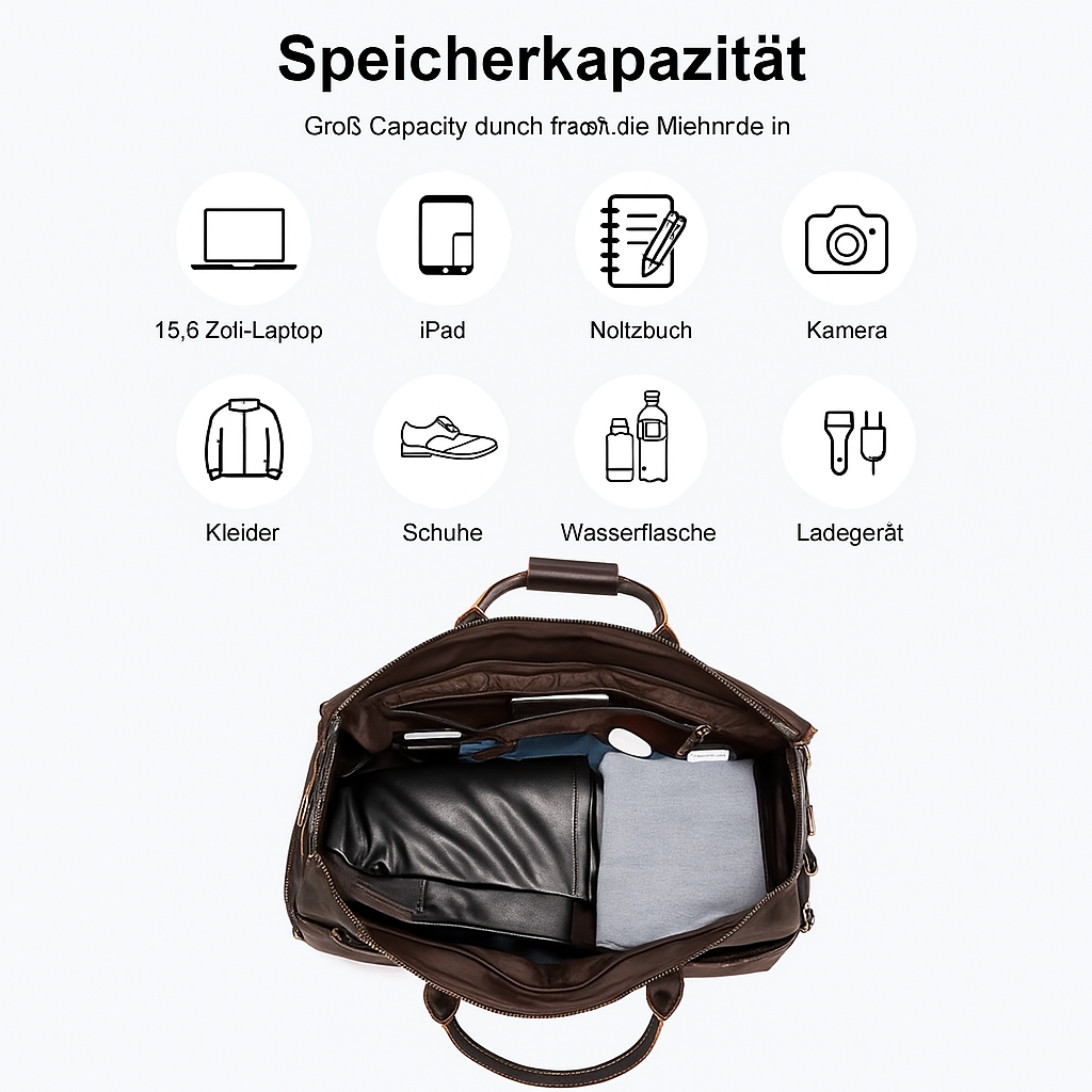 Faltbare Ledertasche | FALUN