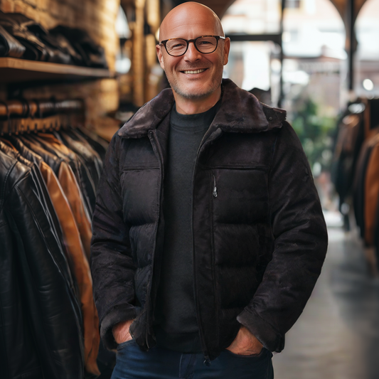 Puffer Cruiser - Luxuriöse Lederjacke im Puffermantel-Stil