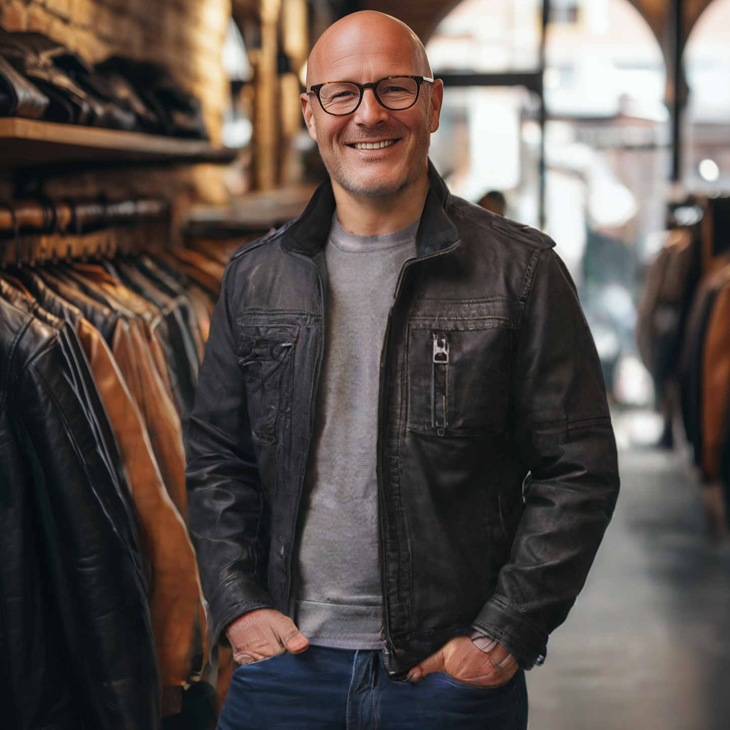 Stilvolle Urban Edge Lederjacke für einen trendigen Look