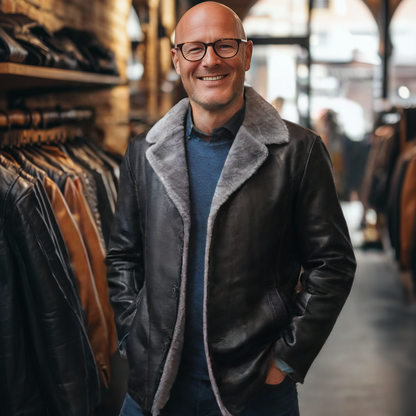 Maverick Soul - Herren Lederjacke mit kuscheliger Innenfütterung für einen stilvollen Look
