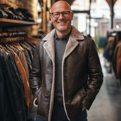 Maverick Soul - Herren Lederjacke mit kuscheliger Innenfütterung für einen stilvollen Look
