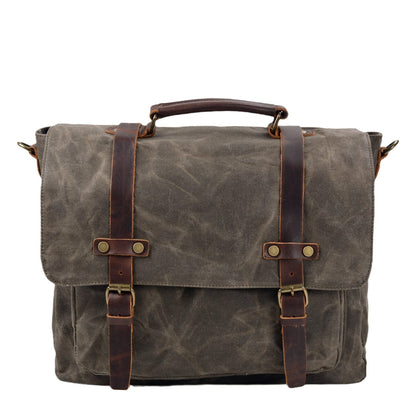 Messenger-Tasche aus Canvas und Leder | BRUGES