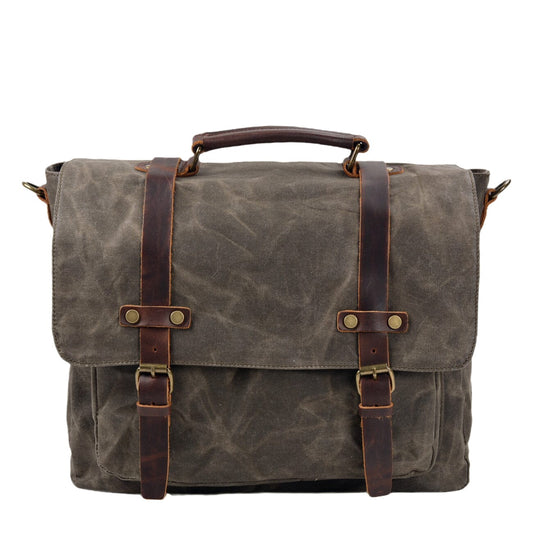 Messenger-Tasche aus Canvas und Leder | BRUGES