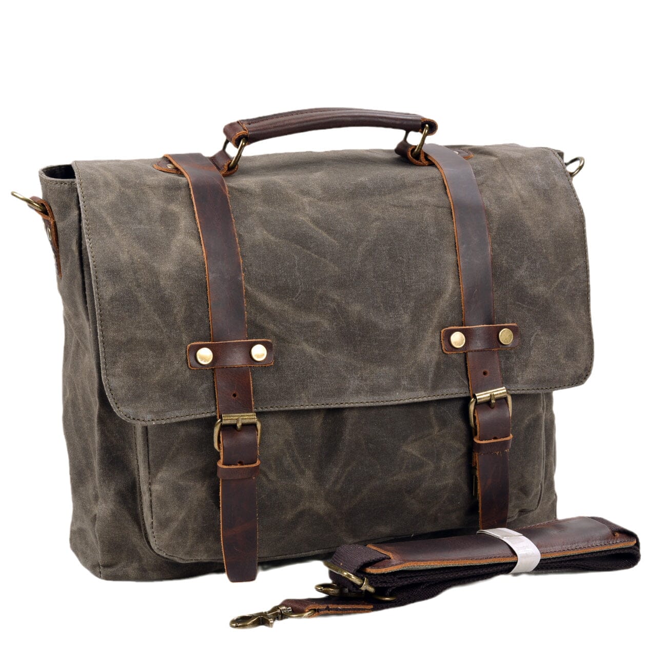 Messenger-Tasche aus Canvas und Leder | BRUGES