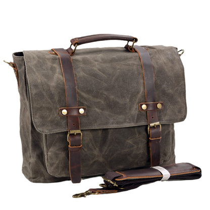 Messenger-Tasche aus Canvas und Leder | BRUGES