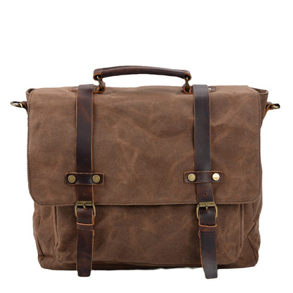Messenger-Tasche aus Canvas und Leder | BRUGES