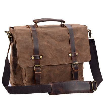 Messenger-Tasche aus Canvas und Leder | BRUGES