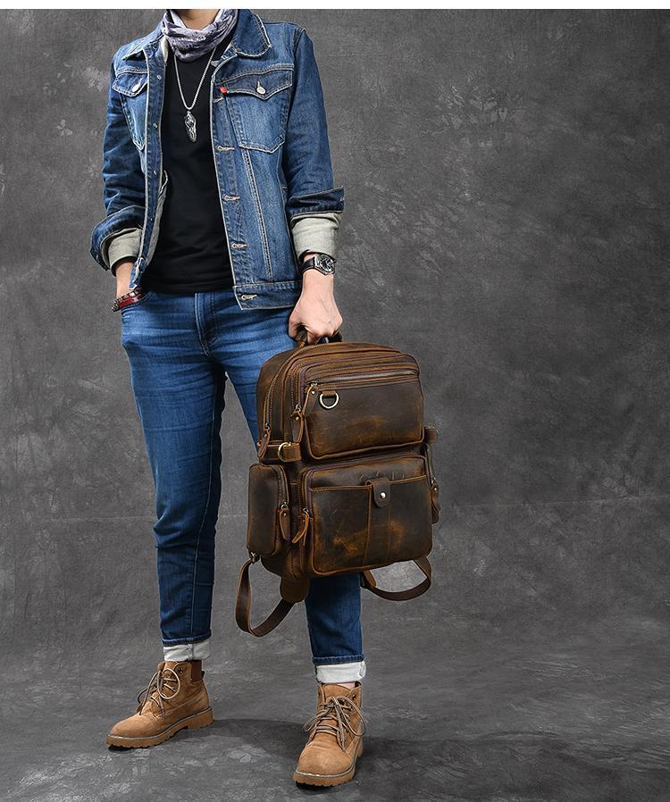Brauner Lederrucksack | BASEL