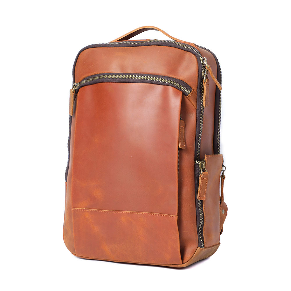 Leder-Laptop-Rucksack | LARVIK