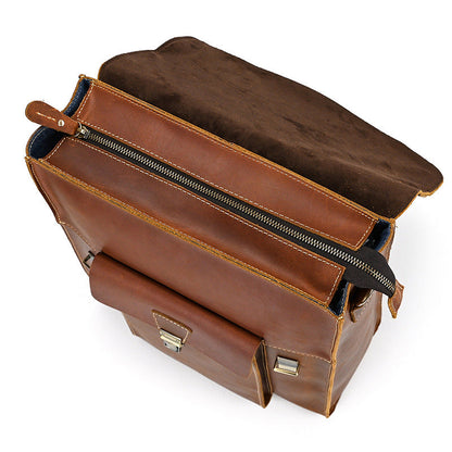 Leder-Rucksack mit umklappbarer Rückseite | GIRONA