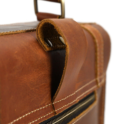 Leder-Rucksack mit umklappbarer Rückseite | GIRONA