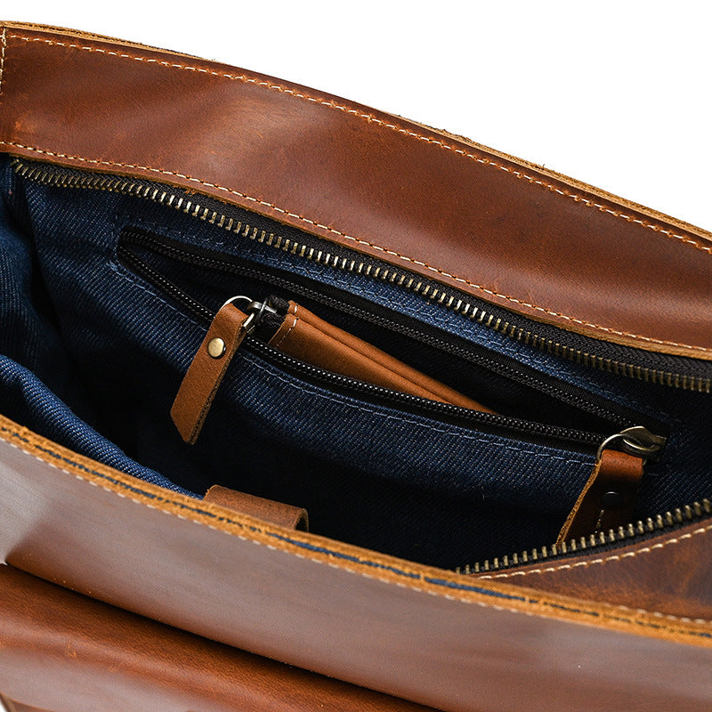 Leder-Rucksack mit umklappbarer Rückseite | GIRONA