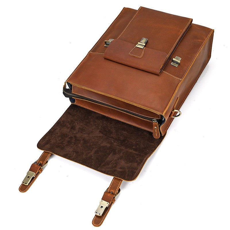 Leder-Rucksack mit umklappbarer Rückseite | GIRONA