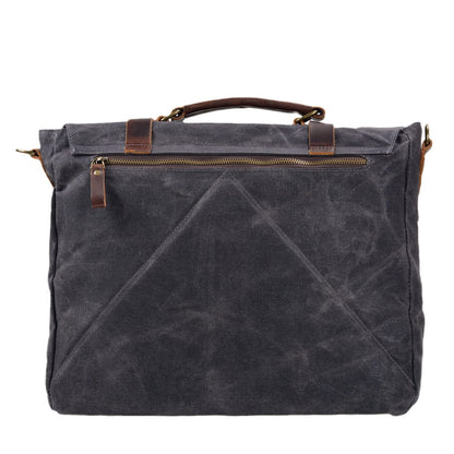 Messenger-Tasche aus Canvas und Leder | BRUGES