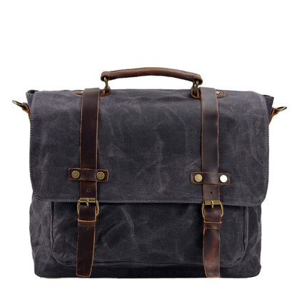 Messenger-Tasche aus Canvas und Leder | BRUGES