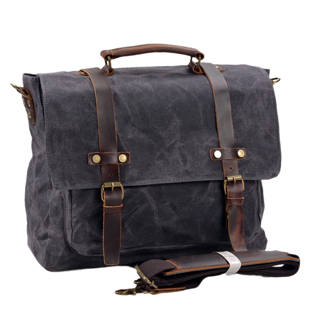 Messenger-Tasche aus Canvas und Leder | BRUGES