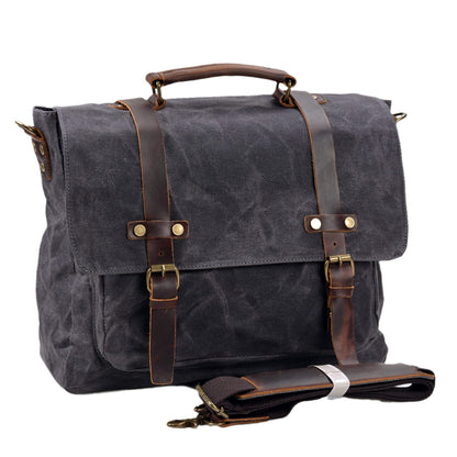 Messenger-Tasche aus Canvas und Leder | BRUGES