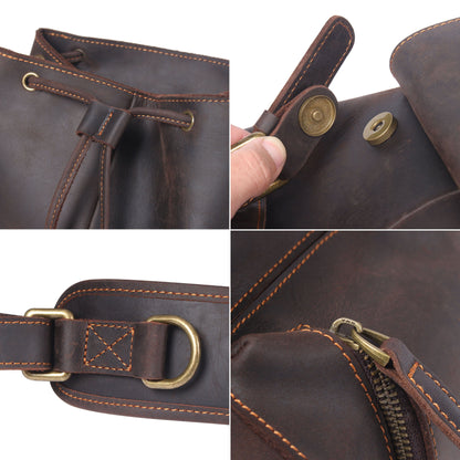 Lederrucksack mit Kordelzug | FLAM