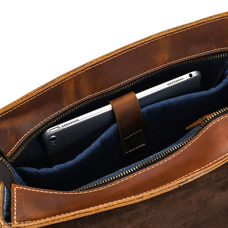 Leder-Rucksack mit umklappbarer Rückseite | GIRONA