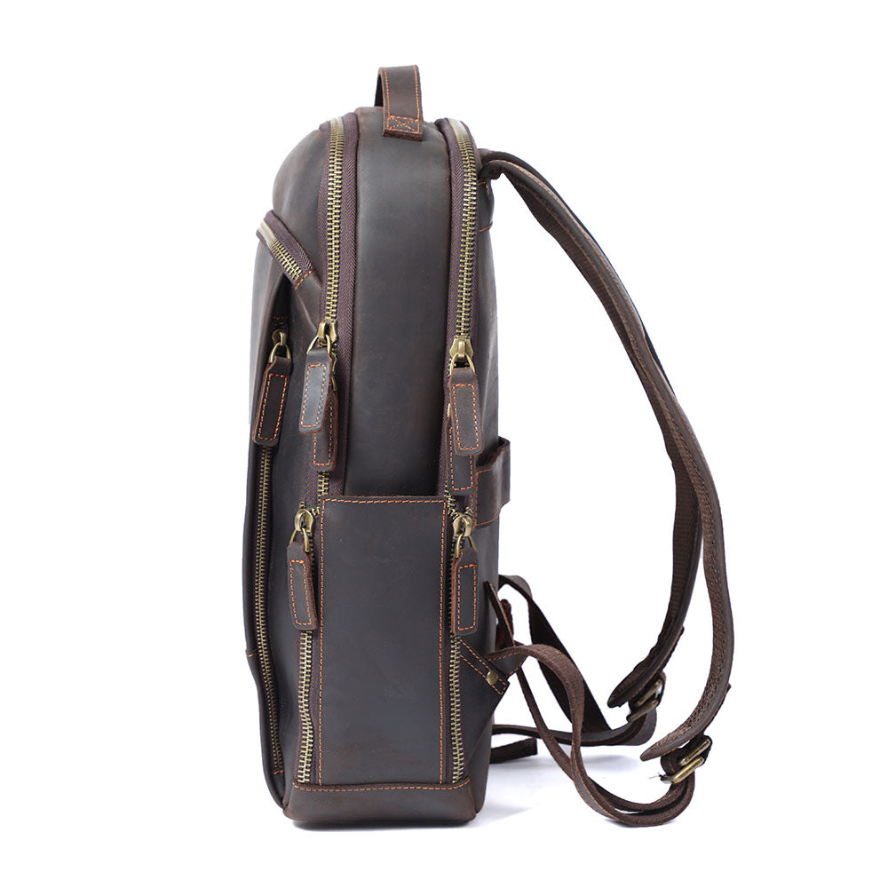 Leder-Laptop-Rucksack | LARVIK