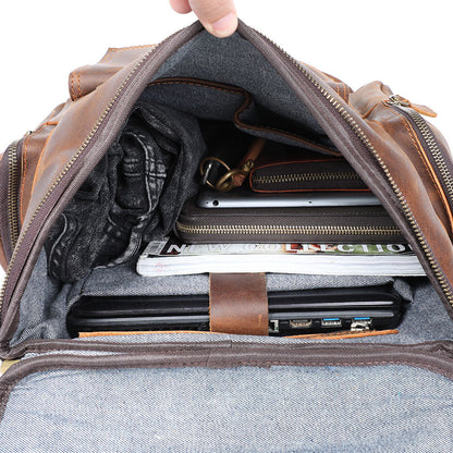 Leder-Laptop-Rucksack | KALMAR